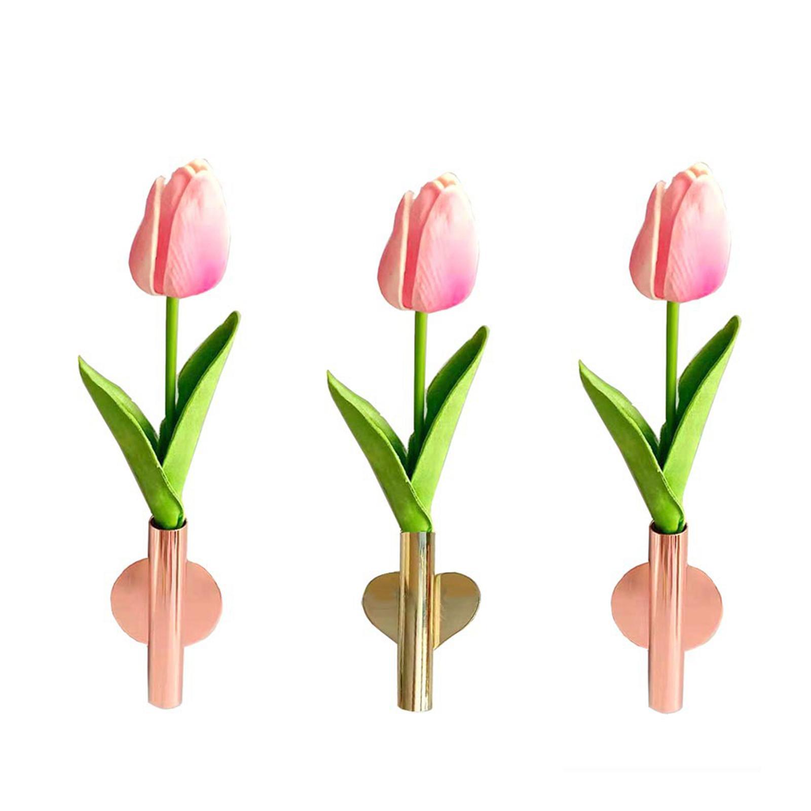Wall Mounted Flower Tube Wall Decor Decoration Holder for Home Garden Office