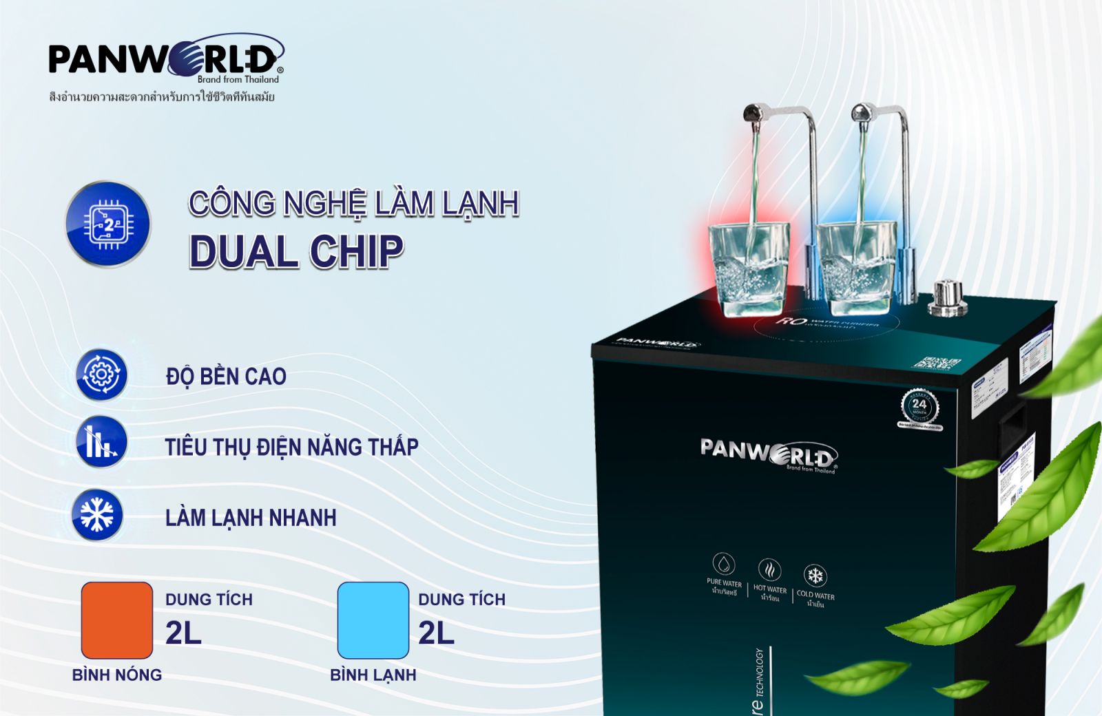 Máy lọc nước nóng lạnh nguội Panworld PW-9103 - Hàng chính hãng