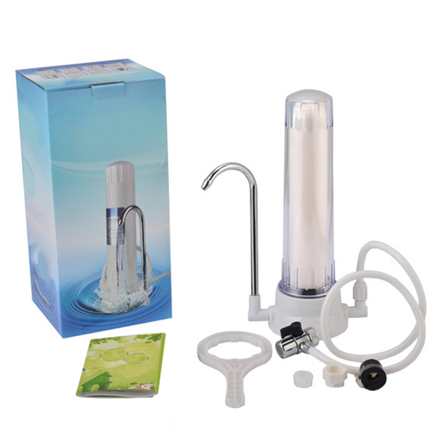 Máy lọc nước tại quầy gồm bình lọc gắn liền với vòi nước