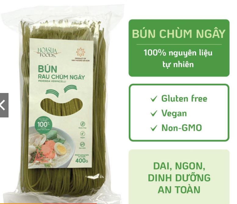 Bún chùm ngây Hoa Sữa  Foods túi 400g - thơm ngon, dinh dưỡng, cung cấp chất xơ, eatclean, healthy, giảm cân