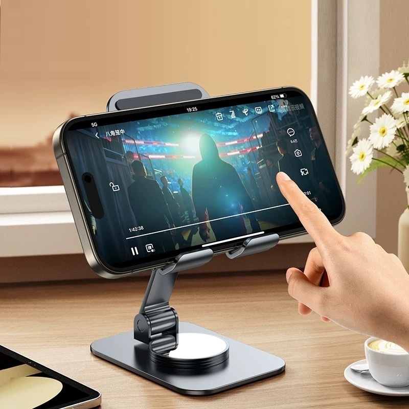 Giá đỡ điện thoại , hợp kim nhôm đa năng ,có thể gấp gọn để bàn ,đế chống trơn trượt tiện dụng , hàng nhập khẩu