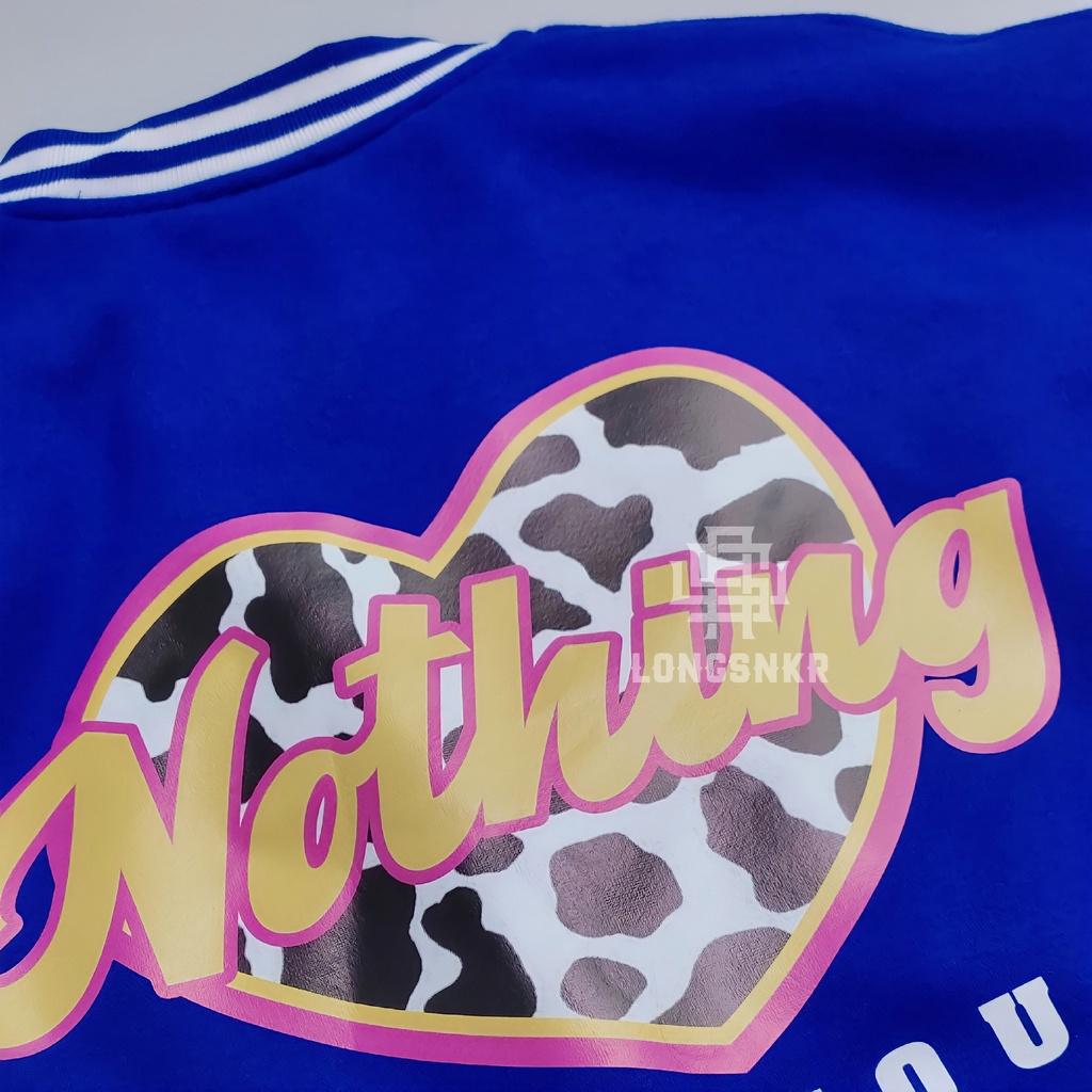 _ Áo khoác Varsity Nothing On họa tiết Longsnkr chất nỉ giữ nhiệt và thoáng - Bomber /Vars