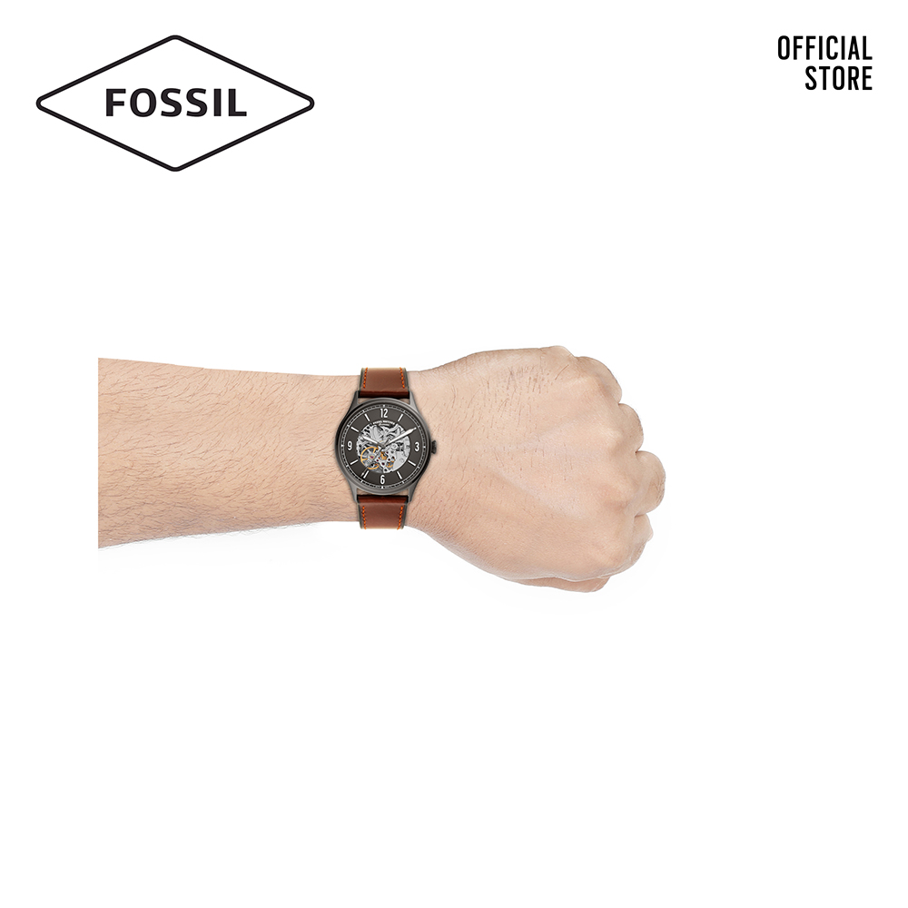 Đồng hồ nam FOSSIL Forrester dây da ME3178 - màu xám