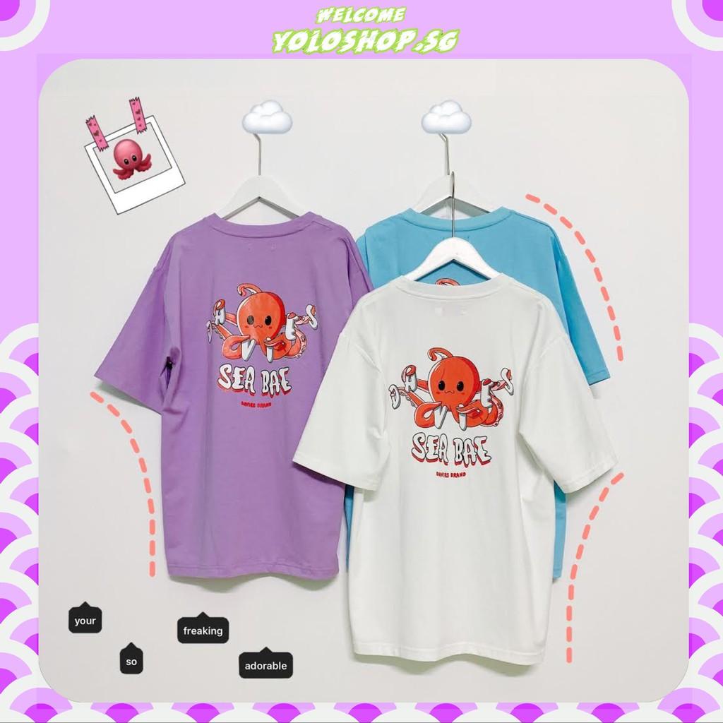 SEA BAE bạch tuộc form rộng ulzzang couple nam nữ UNISEX