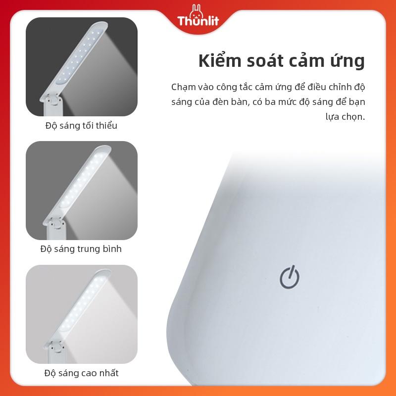 Đèn để bàn thiết kế không dây 3 bóng sạc qua USB chuyên nghiệp đa năng