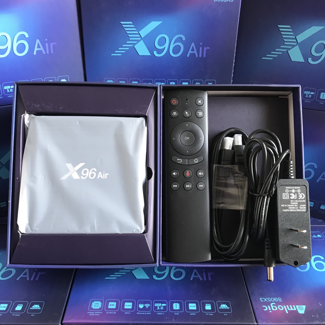 TV Box X96 Air Ram4G, Rom32G, Giọng Nói Với Chuột Bay G20s, Android 9 Pie - Hàng Chính Hãng