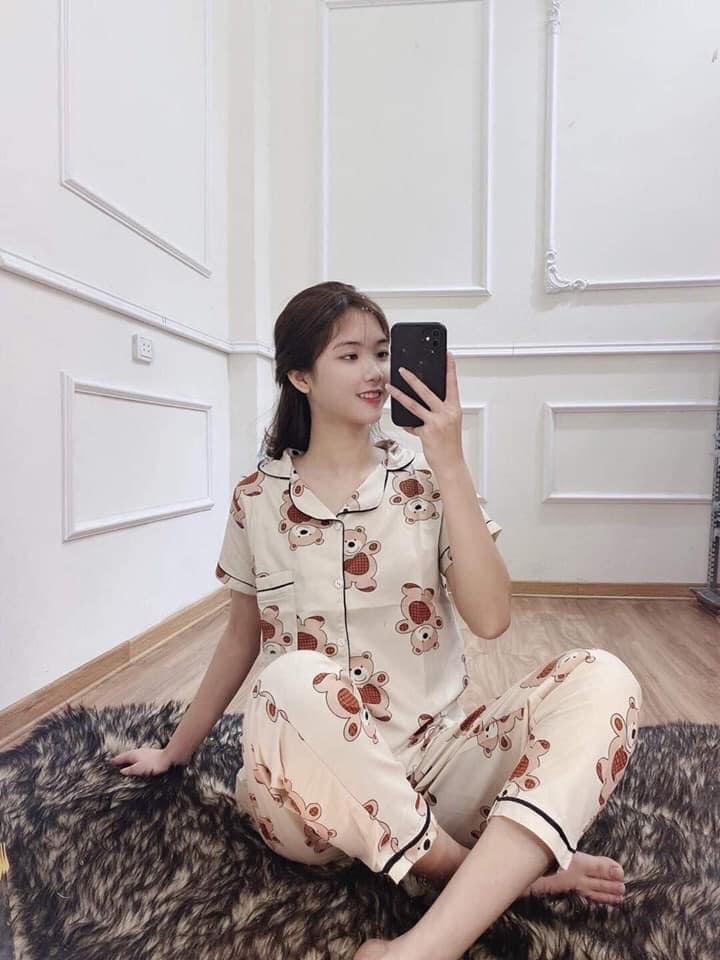 Set đồ mặc nhà tay ngắn quần dài - Giao màu ngẫu nhiên - Freesize - HUYEN