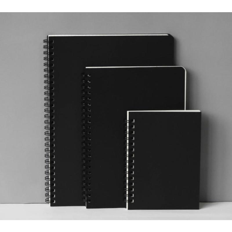 Sổ Tay Bìa Trơn Đen/ Nâu Kraft Giấy Grid Ô Vuông / Giấy Trơn Blank - Sổ Grid Notebook ô Ly Làm Bullet Journal size A5 B5