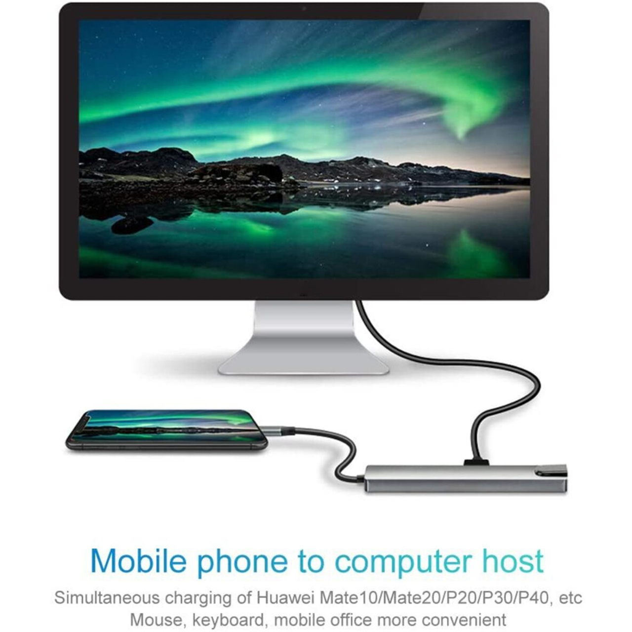 Vinetteam Hub USB TYPE-C 8 Cổng HDMI 4K 60Hz/ USB 3.0/ TF/ SD/ RJ45 100Mbps Dành Cho Macbook, PC Và Devices - Hàng Chính Hãng