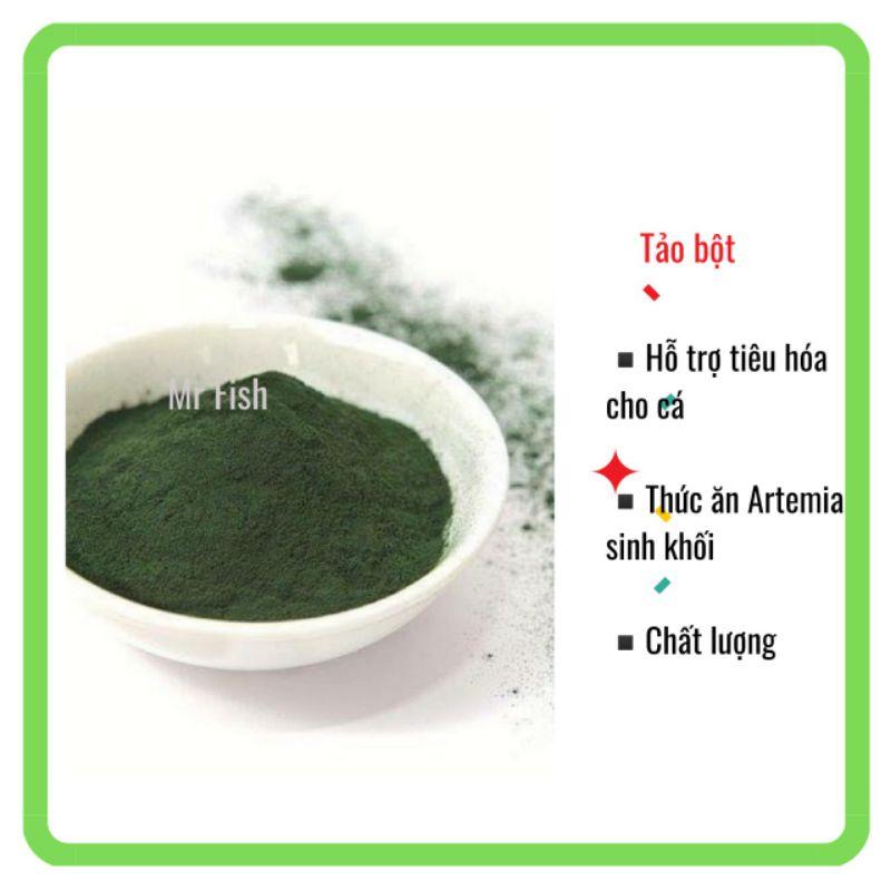 Tảo bột Spirulina-Thức ăn cá tép cảnh - Thức ăn nuôi Artemia sinh khối - Nuôi cá bột-Mr Fish