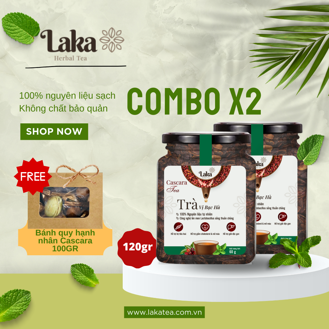 COMBO TẶNG QUÀ - 2 Hũ Trà Cà Phê Cascara LAKA 60Gr Hỗ Trợ Giảm Cân, Ngừa Lão Hóa Và Ổn Định Đường Huyết