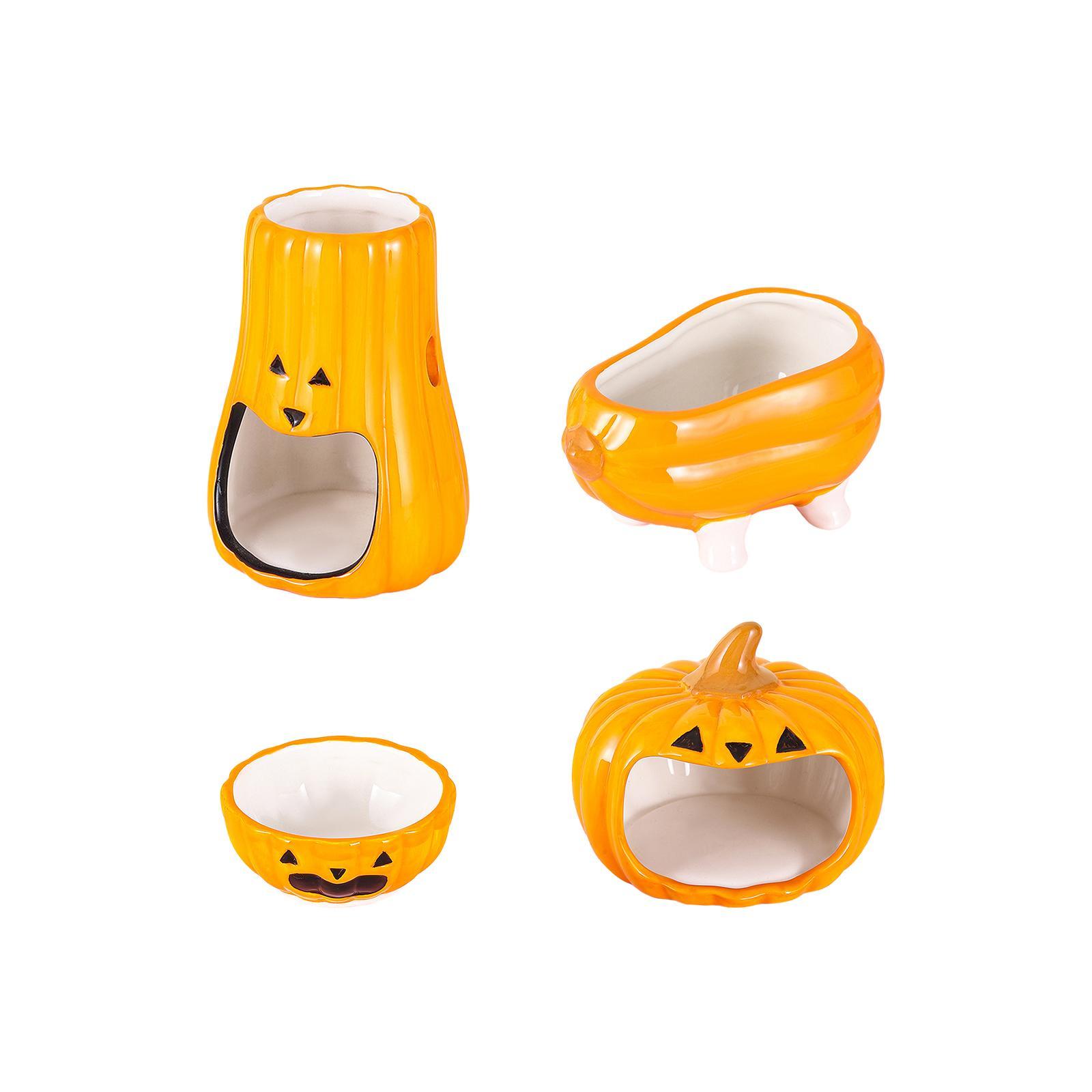 4x Ceramic Hamster Hideout Cute Hamster Ceramic Water Dish for Small Animals