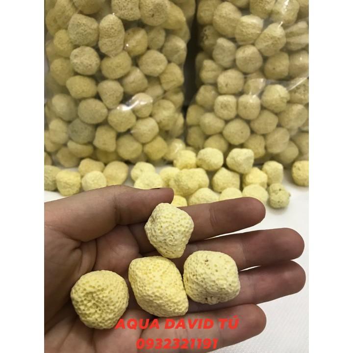 Sứ viên vàng tròn lọc nước cho bể cá cảnh