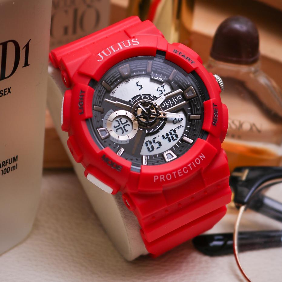 Đồng Hồ Nam Nữ Unisex Chính Hãng Julius Đa Chức Năng Thông Minh Mặt Tròn 51mm Kính Khoáng Thể Thao JA-1299B