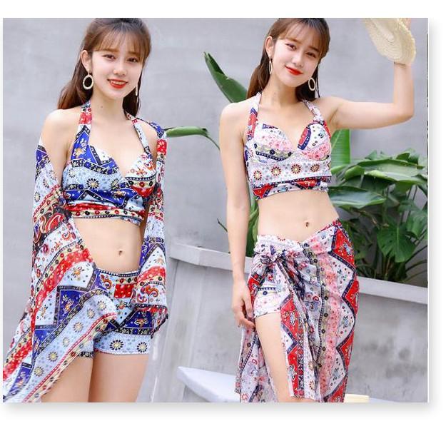 Bikini- Đồ Bơi 2 Mảnh Dạng Thổ Cẩm