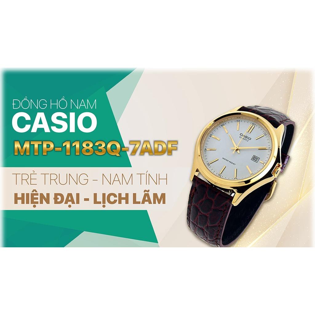 Đồng hồ Casio nam dây da MTP-1183Q-7ADF chính hãng