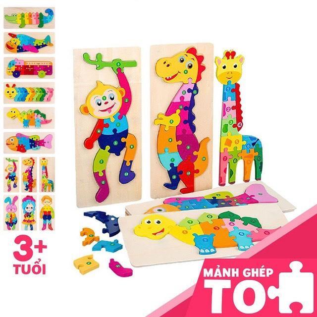 Đồ Chơi Xếp Hình Tranh Ghép Nổi 3D 10 Chi Tiết Rèn Luyện Khả Năng Tư Duy Logic Và Khéo Léo Cho Bé
