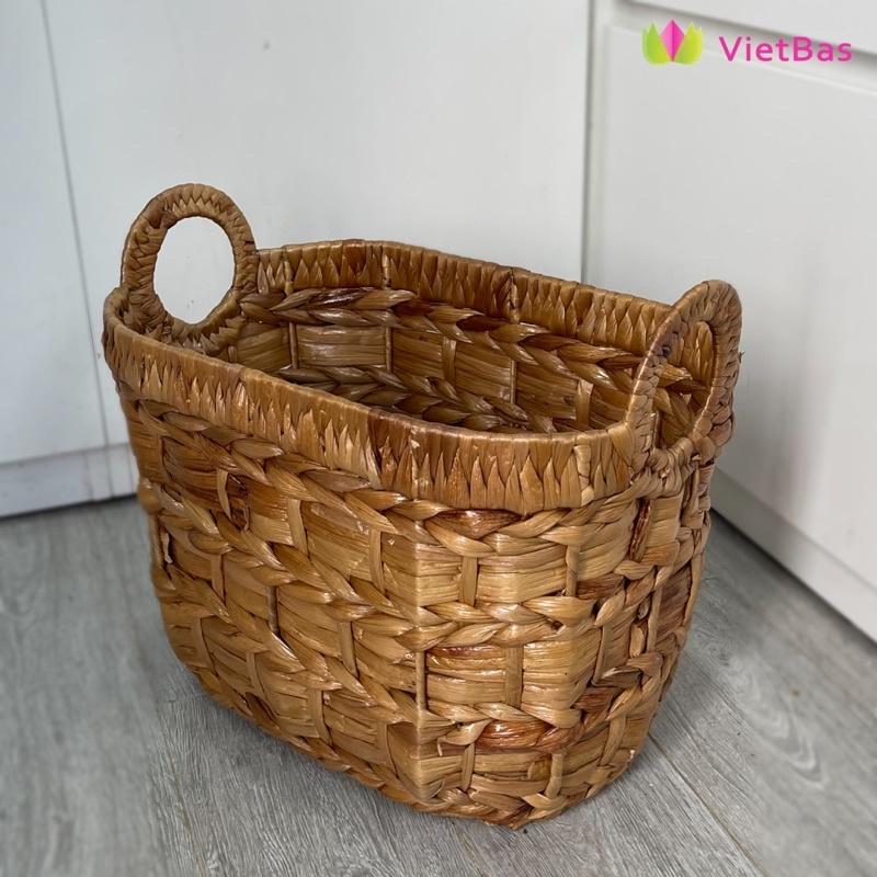 Giỏ lục bình VIETBAS có quai MAU35