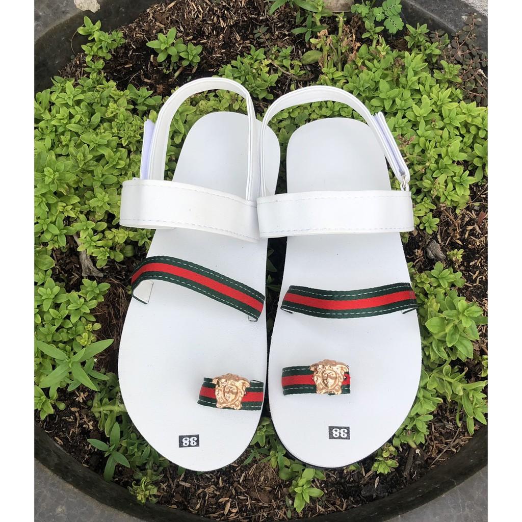 Sandals nữ đế trắng quai trắng phối dù size từ 35 nữ đến 42 nữ đủ màu đủ size ib chọn thêm