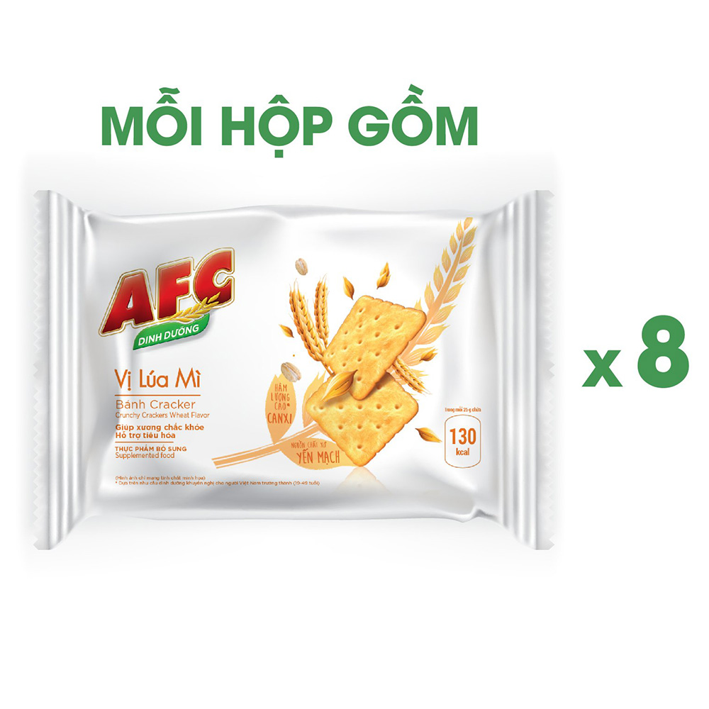 Combo 2 Hộp Bánh Dinh Dưỡng AFC Vị Rau và Vị Lúa Mì