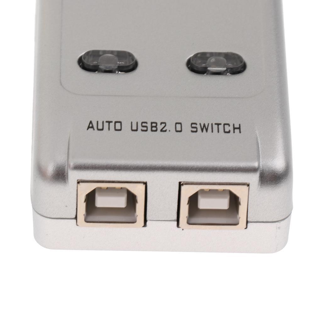 USB 2.0 Sharing Switcher 2 Port USB Switch Selector For PC  Printer