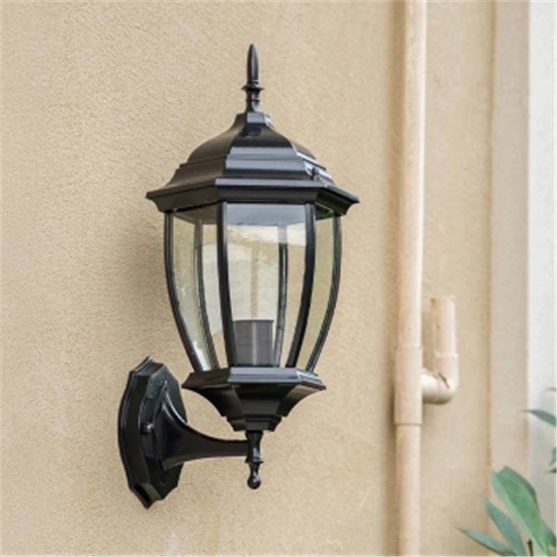 Đèn tường - đèn sân vườn - đèn cột cổng - đèn ngoài hiên - đèn chùa đen 6 cạnh TG031BK0