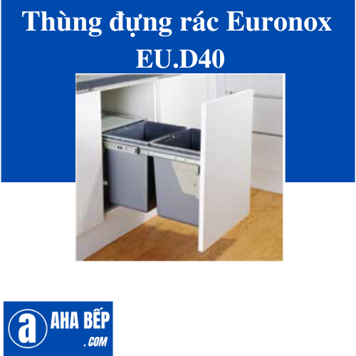 THÙNG ĐỰNG RÁC 2 KHOANG EURONOX EU.D40 - HÀNG CHÍNH HÃNG