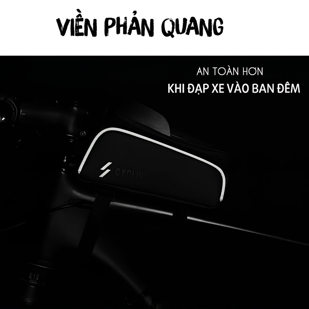 Hộp Túi Treo Khung Gắn Sườn Trước Xe Đạp Có Giá Đỡ Đựng Điện Thoại Màn Hình Cảm Ứng Dưới 6.5 Inch Chống Thấm Nước Mai Lee Cycling - Hàng Chính Hãng