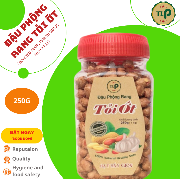 ĐẬU PHỘNG TỎI ỚT TÂN LỘC PHÁT COMBO 2 HŨ - MỖI HŨ 250G