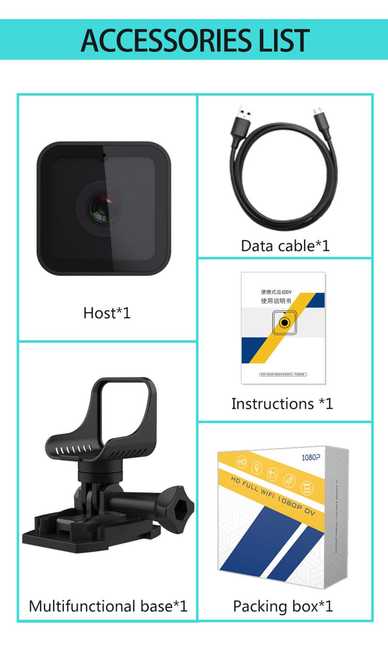 Hotspot wifi máy ảnh mini 1080p HD IP không dây cho nhà đa năng ngoài trời