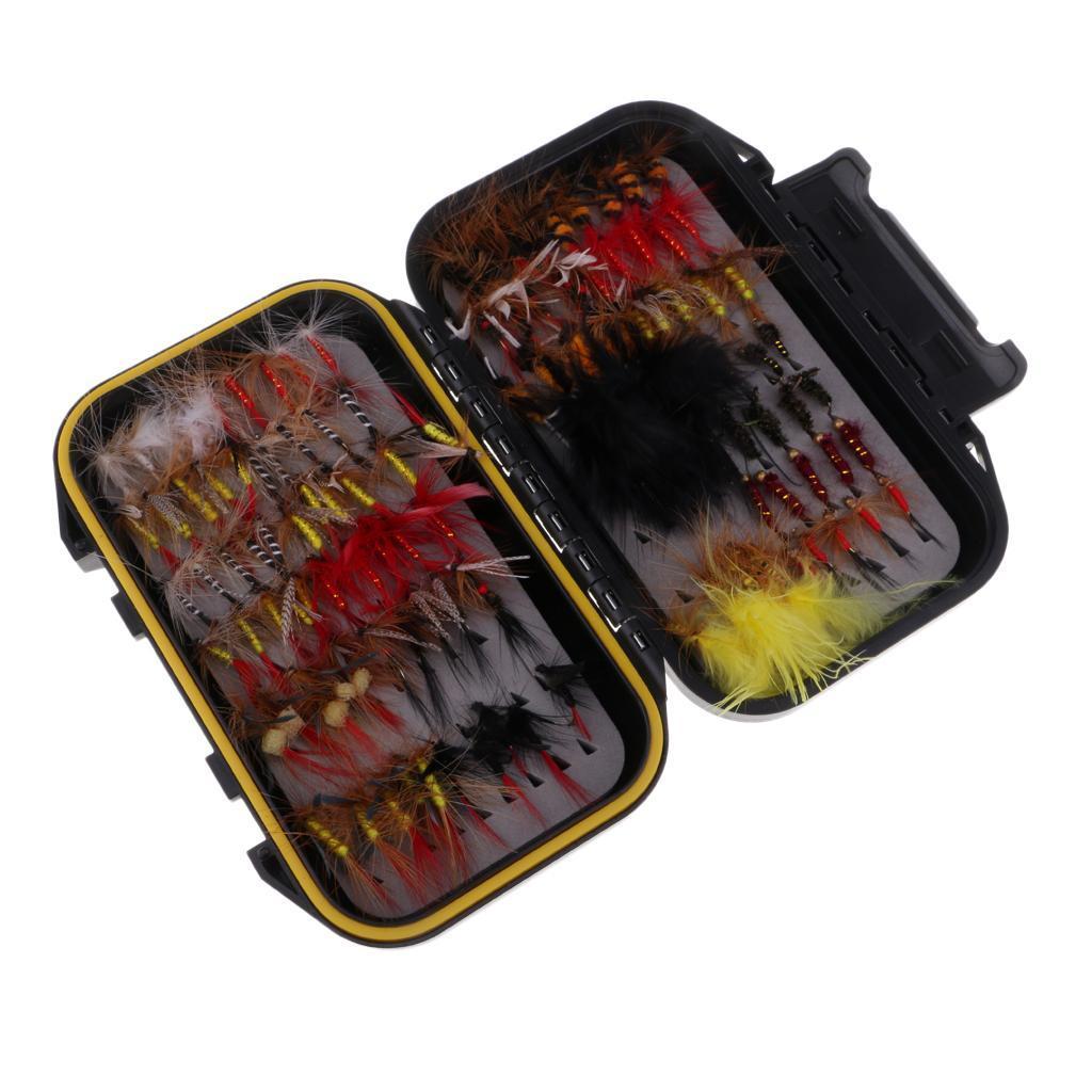 120pcs Different Style Fly Fishing Lure Flies Set Artificial Insect Baits Trout Fly Fishing Hooks