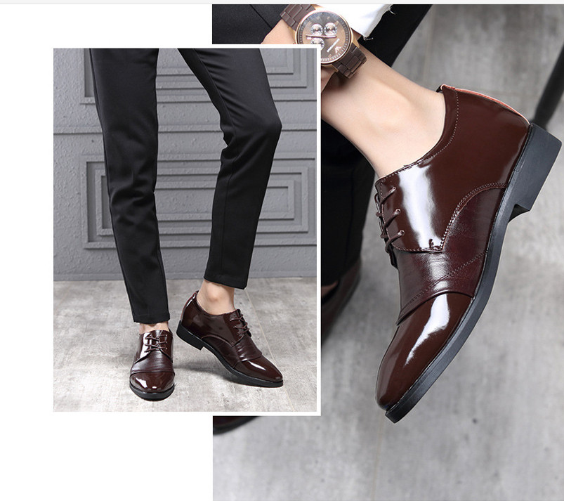 Giày Tây Nam Da Bò Stuno STG08, Đế Tăng Chiều Cao 6Cm