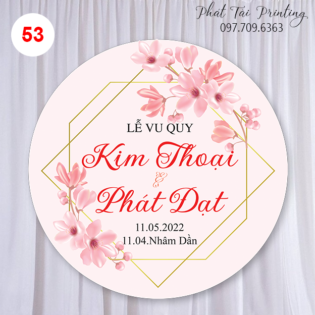 Bảng Backdrop trang trí đám cưới MS 53