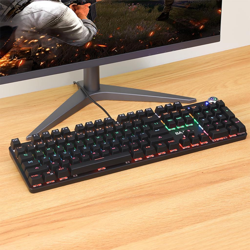 Desktop Essential Wired Mechanical Gaming Keyboard Green Switches 104 Keys