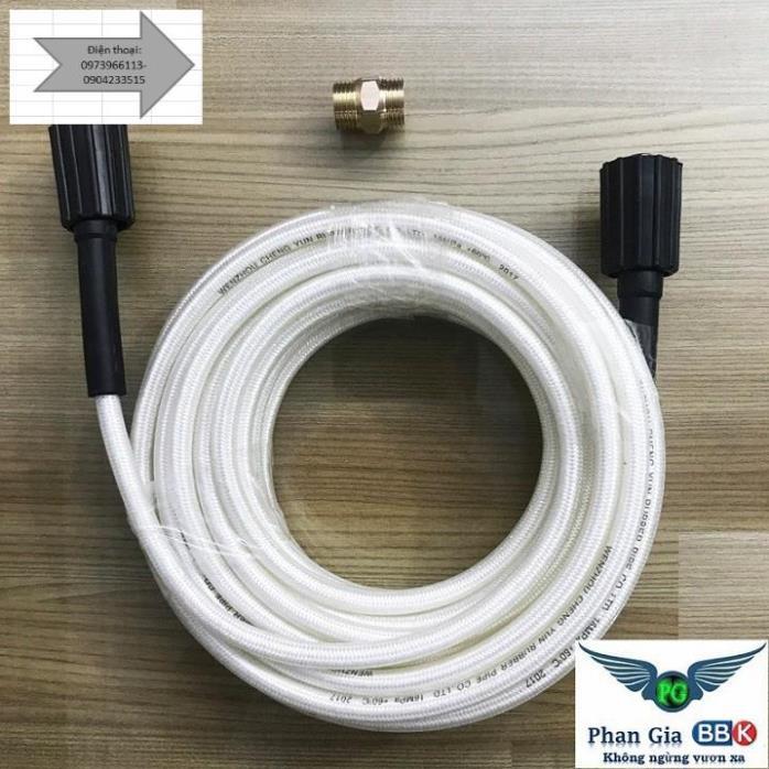 Dây rửa xe 20m, dây phun xịt, dây rửa xe gia đình - tặng cút nối