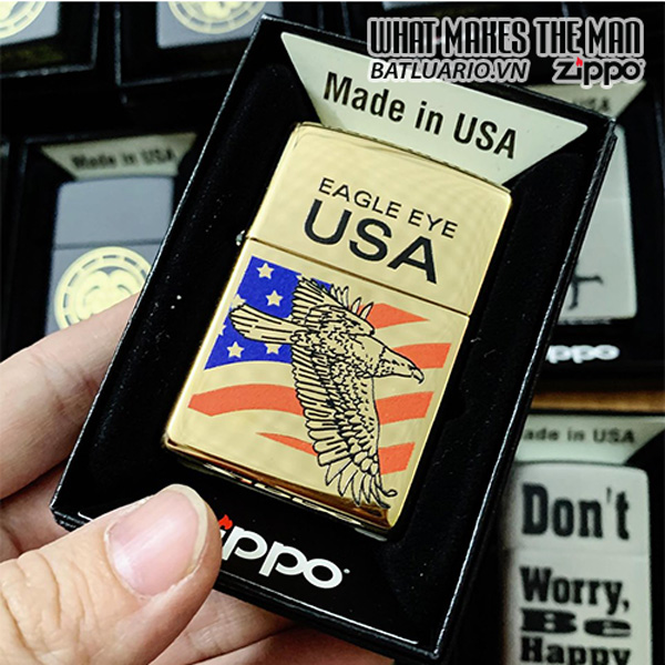 Bật Lửa Zippo 254B Big Eagle Eye Brass