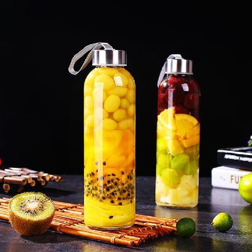 COMBO 2 Bình nước thủy tinh - Bình đựng nước có dây xách dung tích 500ml