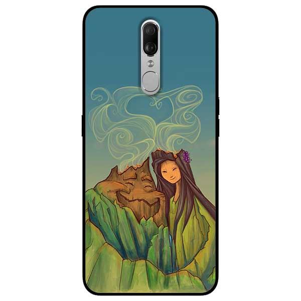 Ốp lưng dành cho Oppo F11 - F11 Pro - Mèo Đen Hoa Đỏ