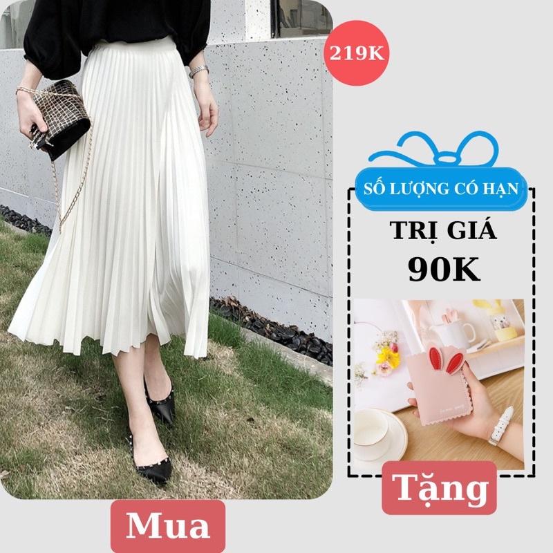 Vải Voan xếp ly trắng