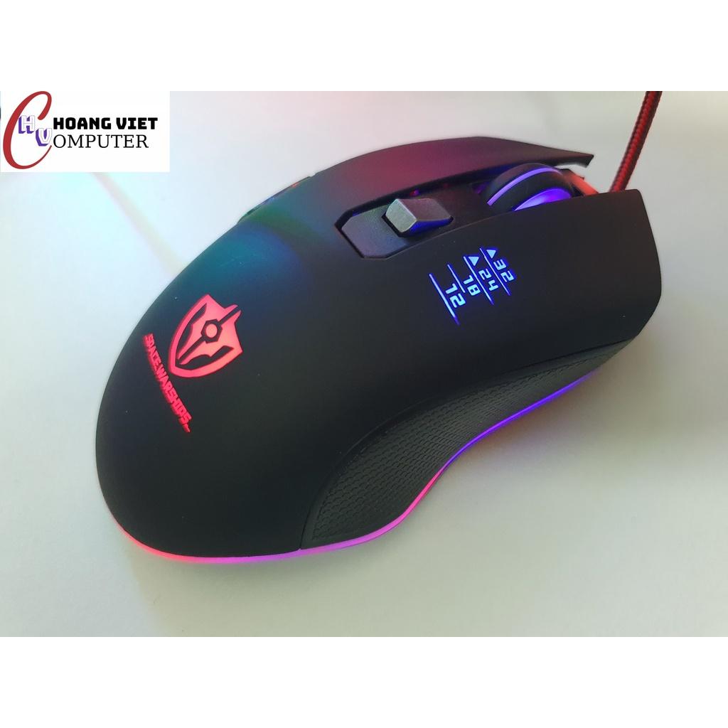 Bàn Phím Giả Cơ AOC KB121, Keyboard Bàn Phím Chuột Chuyên Game Đèn LED 7 Màu, Hàng Chính Hãng AOC