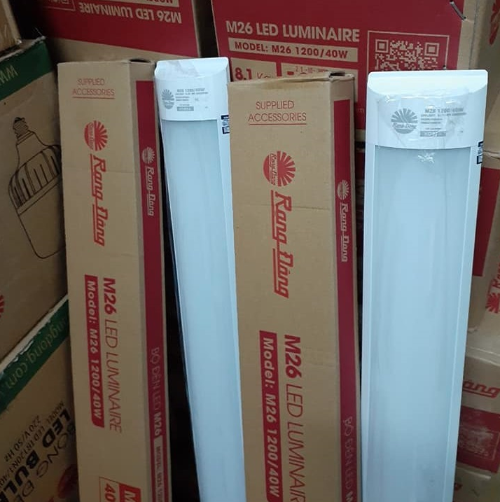 Bộ đèn LED bán nguyệt Rạng Đông M26 1200/40W dài 1m2 ánh sáng trắng/vàng/3 màu - Hàng chính hãng