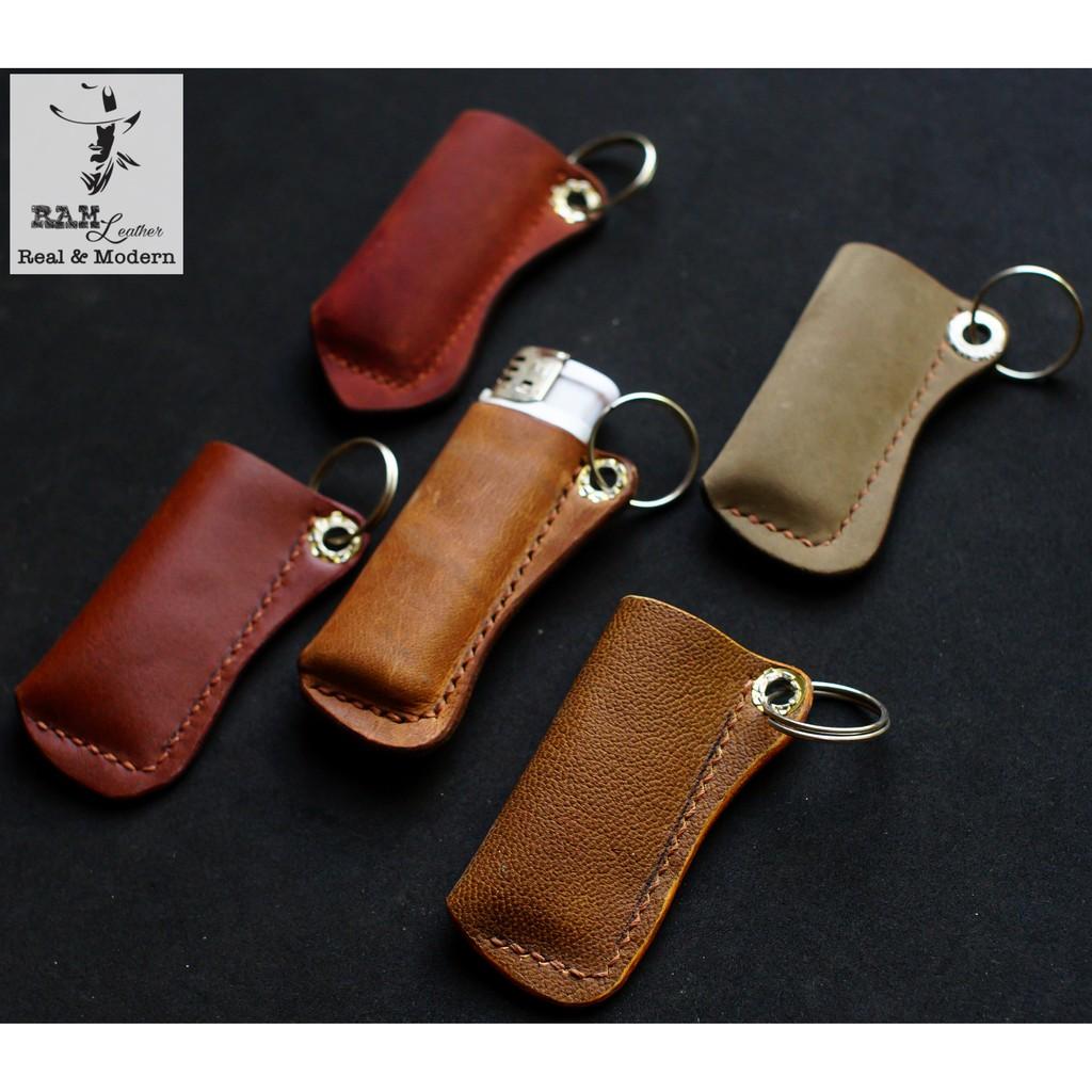 Túi đựng bật lửa da bò thật handmade bền chắc cao cấp bền chắc - RAM Leather