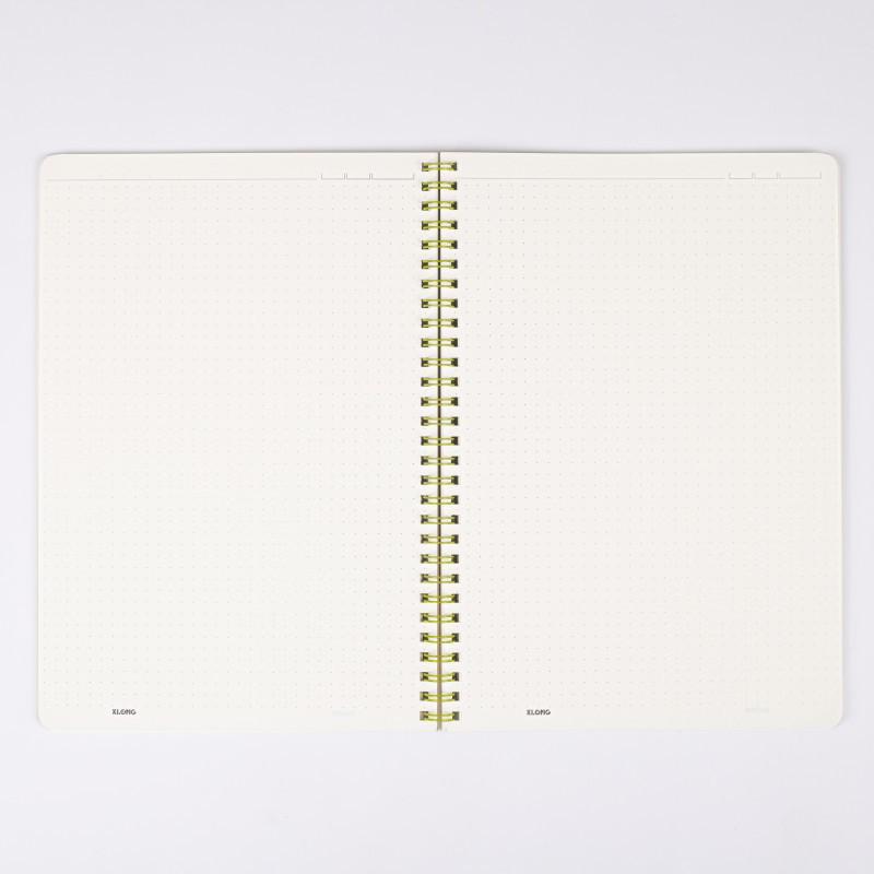 Vở Dot Grid lò xo kép bìa nhựa 2 mặt KLONG B5 120 trang 100/76; MS: 578