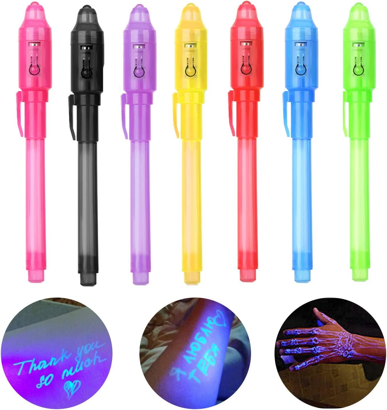 14 gói Bút chì mực vô hình có đèn UV Bút mực vô hình - Truy tìm kho báu Sinh nhật Thám tử Pinata