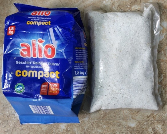 Bán lẻ 1kg Bột rửa bát Alio dùng thử cho máy rửa bát