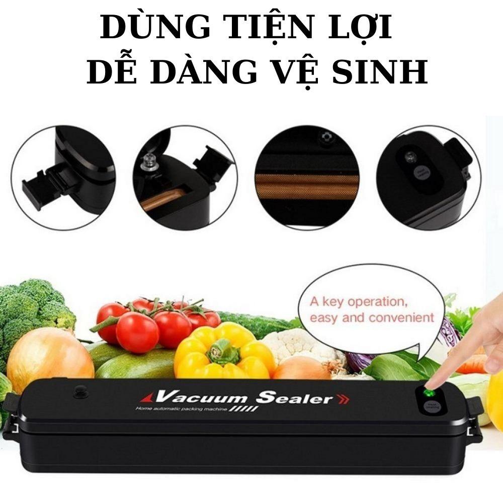 Máy Hút Chân Không Thực Phẩm Không Kén Túi Kèm Hàn Miệng Túi Vacuum Sealer Mẹ Gạo( TẶNG 10 túi hút )