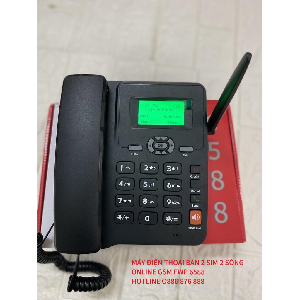 ️Điện Thoại Bàn GSM FWP 6588 Lắp Mọi Loại Sim Di Động, Gphone, HomePhone Máy 2 Sim - Có Tiếng Việt