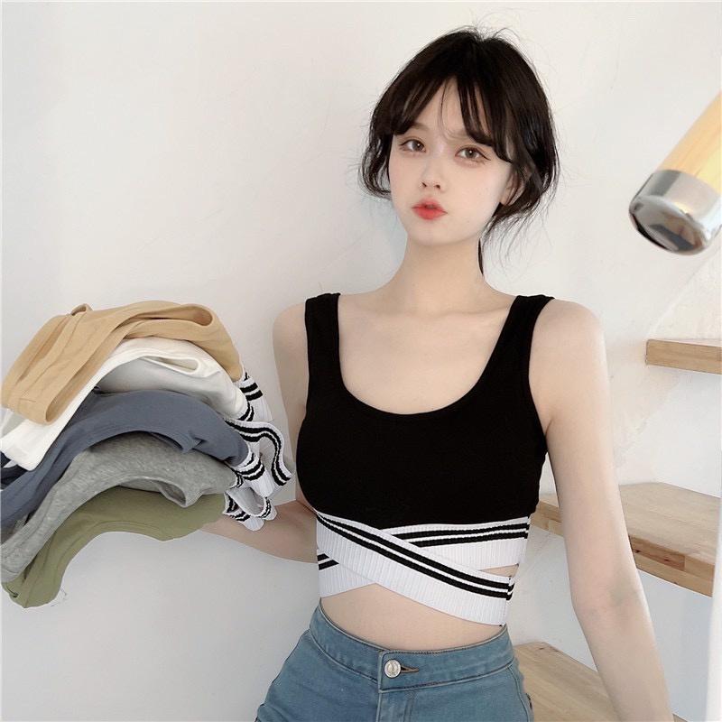 Áo lót nữ, bra đi biển, áo bra tập gym vát chéo cao cấp, yoga siêu mềm mại AB/214
