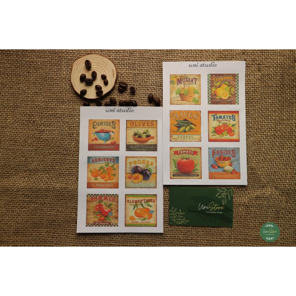 Sticker phong cách retro - sticker thiết kế vintage - uni001