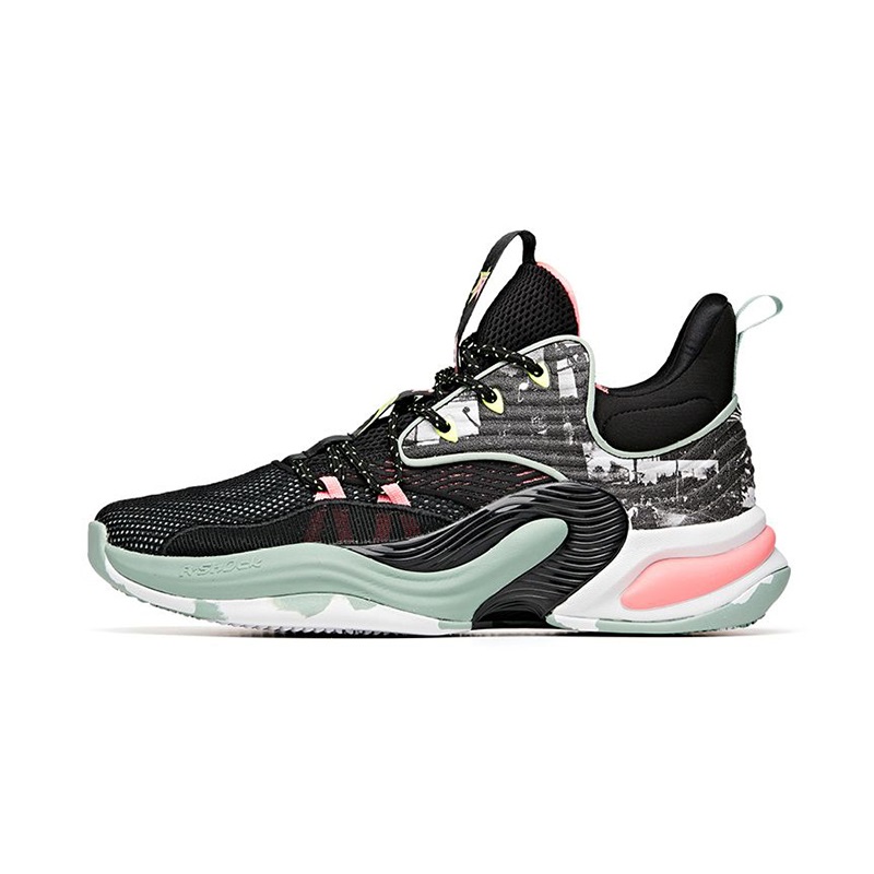 Giày bóng rổ nam Anta SHOCK THE GAME 4.0 Black/Green/Pink 812031105-1